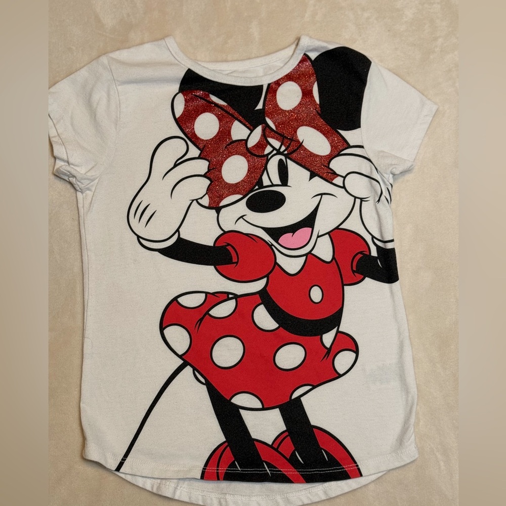 Disney Minnie Mouse Kids T-Shirt - Red, Black & White